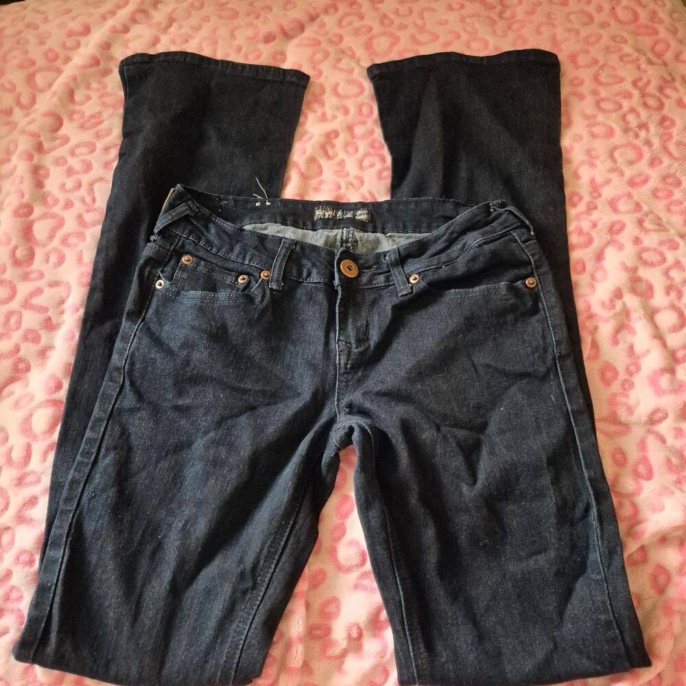 Royal-blue Women's Navy and Black Jeans
